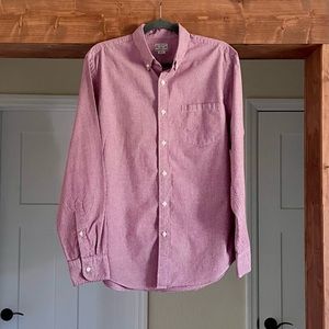 J.Crew Pin Checked Button-Down Shirt Size M Men